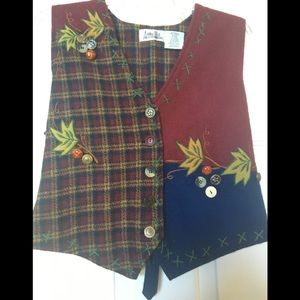 Ashley Hill Unusual Buttons Wool Fall Vest